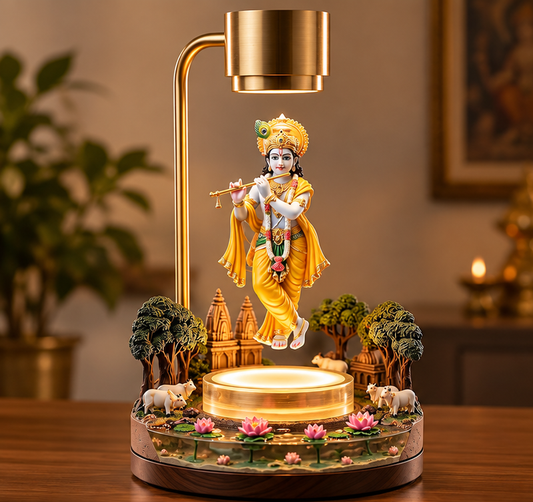 Floating Krishna Ji LED Lamp – Divine & Elegant Home Décor