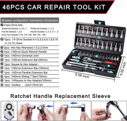 46-in-1 Tool Kit & Screwdriver Set
