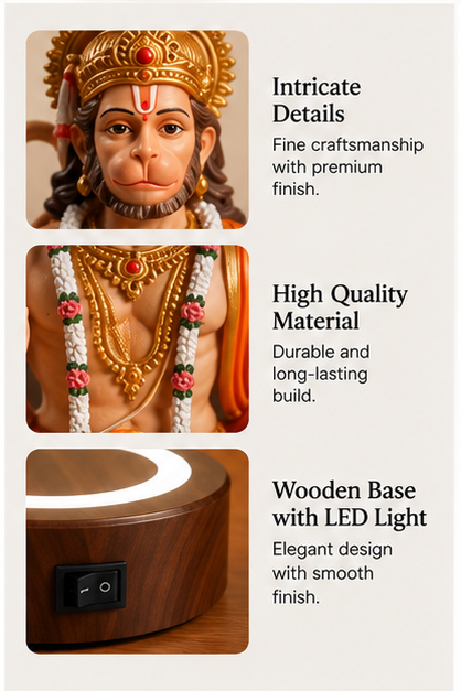🕉️ Floating Hanuman Ji LED Levitation Lamp