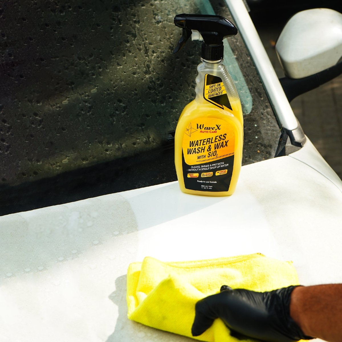 WATERLESS WASH AND WAX WITH SIO2
